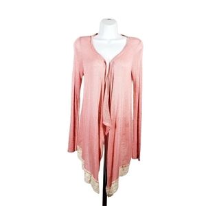 SAY WHAT? OPEN FRONT CARDIGAN